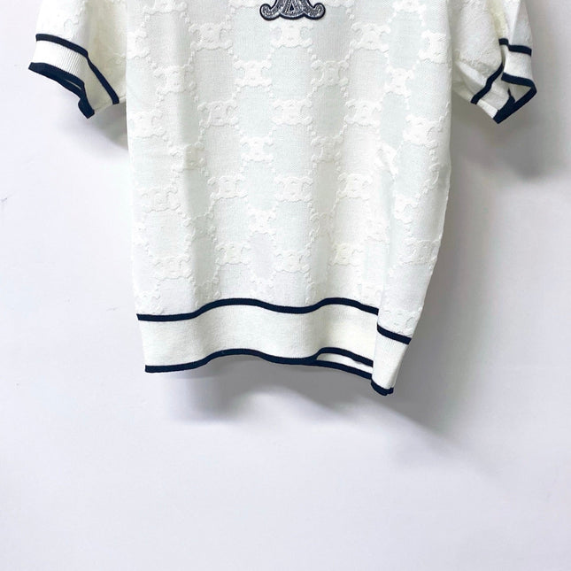 CELINE 26S SHORT-SLEEVE KNIT TOP 476