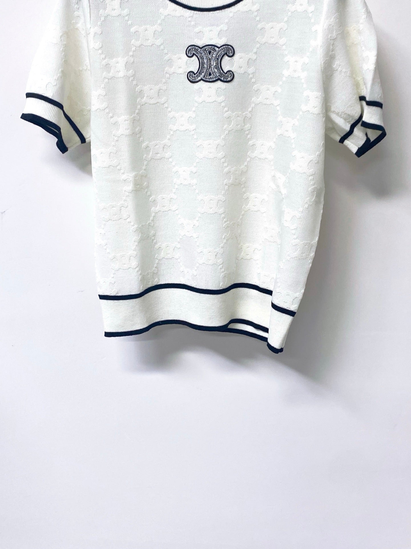 CELINE 26S SHORT-SLEEVE KNIT TOP 476