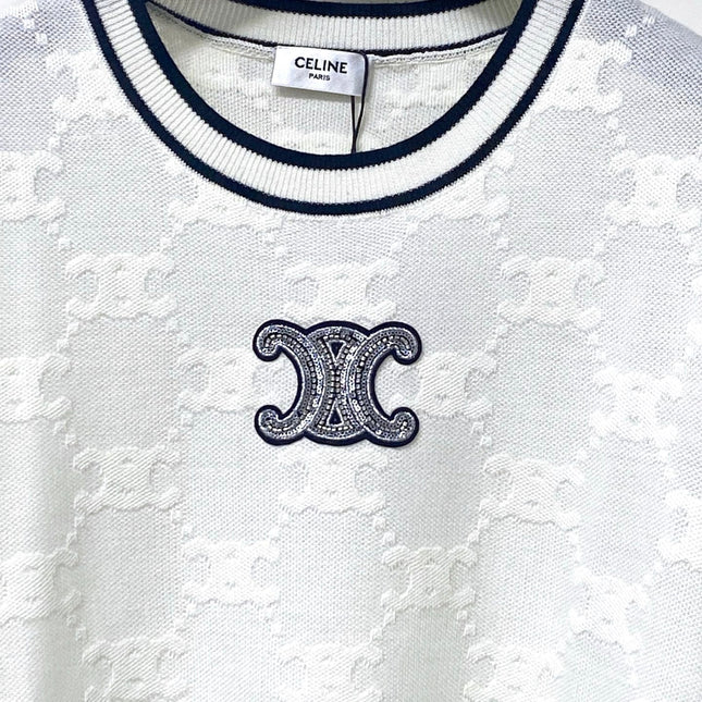 CELINE 26S SHORT-SLEEVE KNIT TOP 476