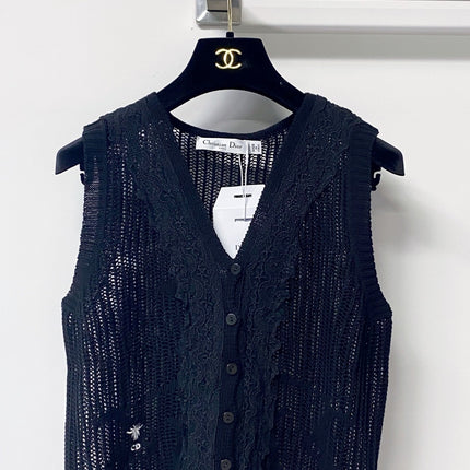 DIOR 26S V-NECK SLEEVELESS KNIT TOP 1244