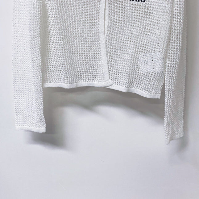 MIUMIU 26S CAMI TOP & OPEN KNIT CROPPED CARDIGAN SET 1172