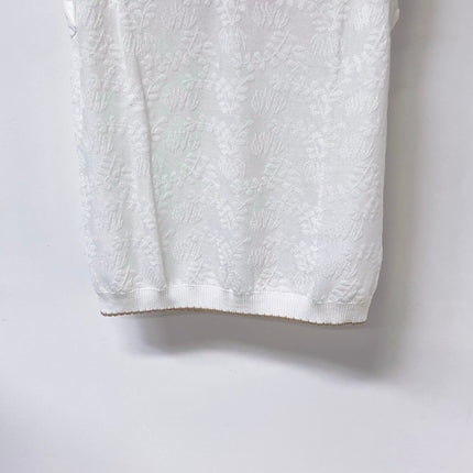 MIUMIU 26S SLEEVELESS KNIT POLO TOP 1149