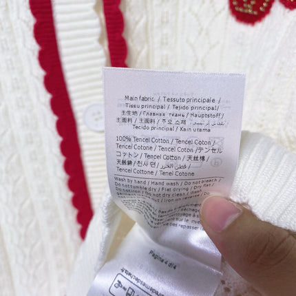 VALENTINO 26S SHORT-SLEEVE KNIT CARDIGAN 470