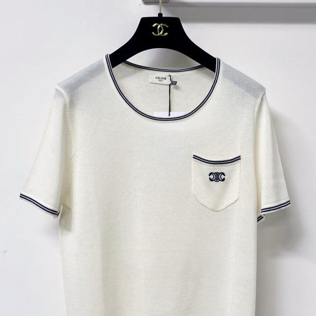 CELINE 26S SHORT-SLEEVE KNIT T-SHIRT 460