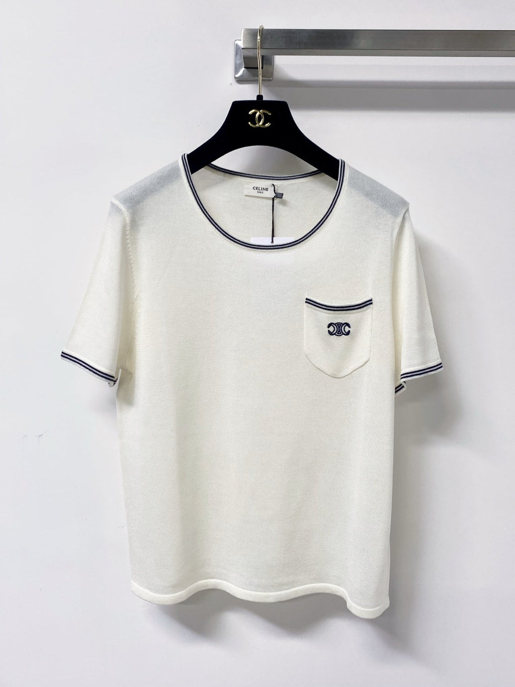 CELINE 26S SHORT-SLEEVE KNIT T-SHIRT 460