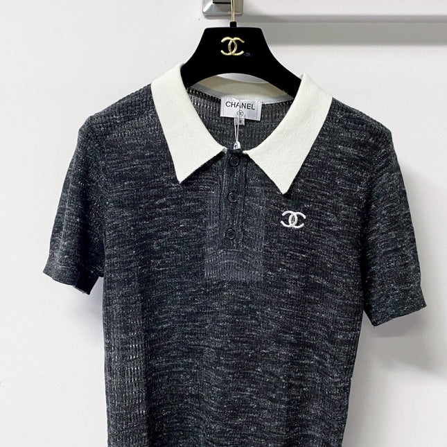 CHANEL 26S KNIT POLO TOP STYLE 1259