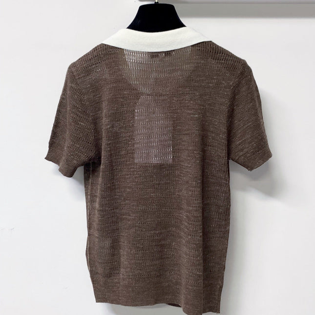 CHANEL 26S KNIT POLO TOP STYLE 1258