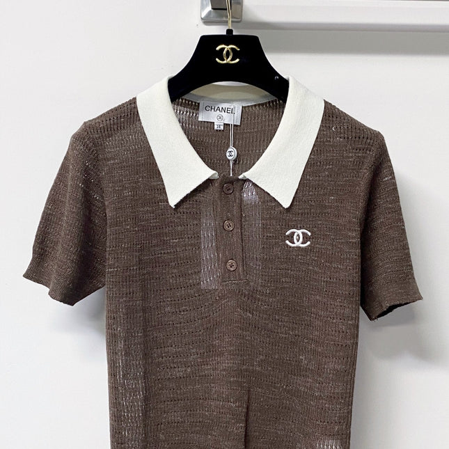 CHANEL 26S KNIT POLO TOP STYLE 1258