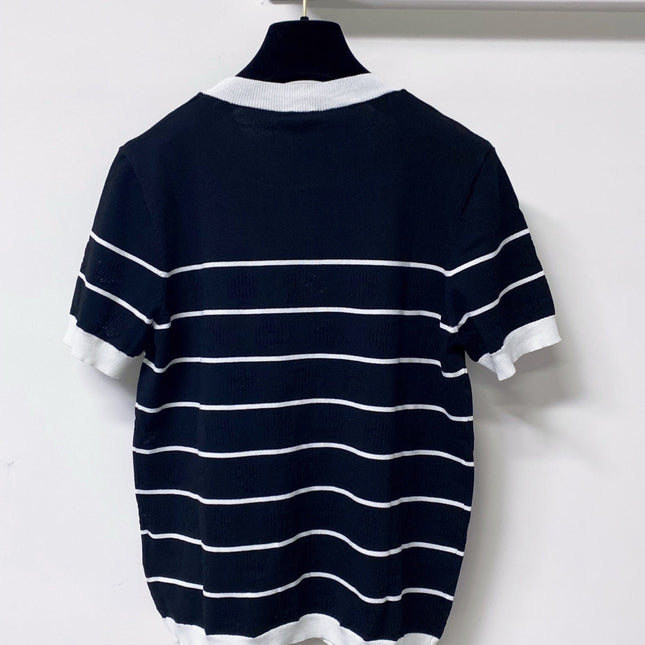 CHANEL 26S SHORT SLEEVE KNIT T-SHIRT STYLE 1267