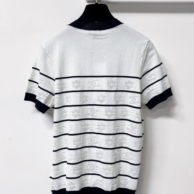 CHANEL 26S SHORT SLEEVE KNIT T-SHIRT STYLE 1265