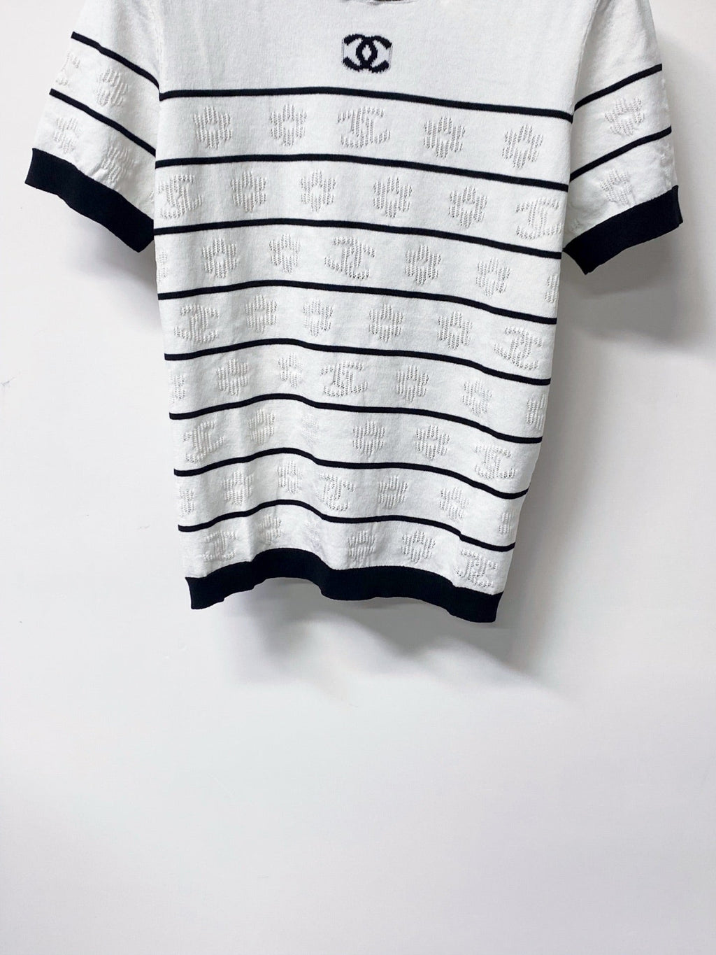 CHANEL 26S SHORT SLEEVE KNIT T-SHIRT STYLE 1265