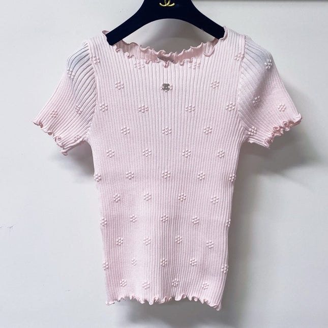 CHANEL 26S KNIT SHORT SLEEVE TOP STYLE 1270