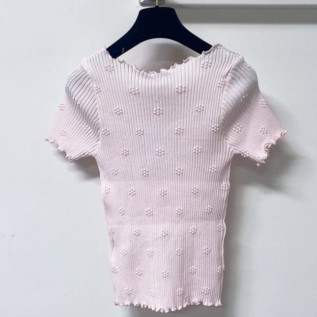 CHANEL 26S KNIT SHORT SLEEVE TOP STYLE 1270