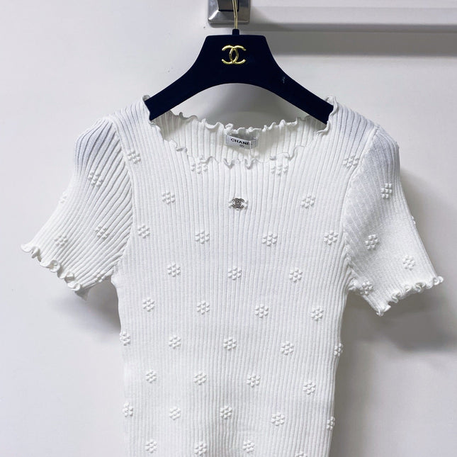 CHANEL 26S KNIT SHORT SLEEVE TOP STYLE 1269
