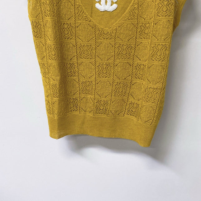CHANEL 26S KNIT V-NECK TOP STYLE 1272