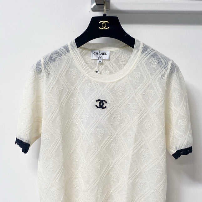 CHANEL 26S SHORT SLEEVE KNIT TOP STYLE 1236