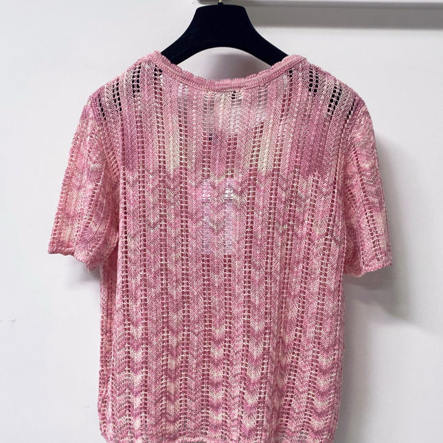 CHANEL 26S SHORT SLEEVE KNIT TOP STYLE 1234
