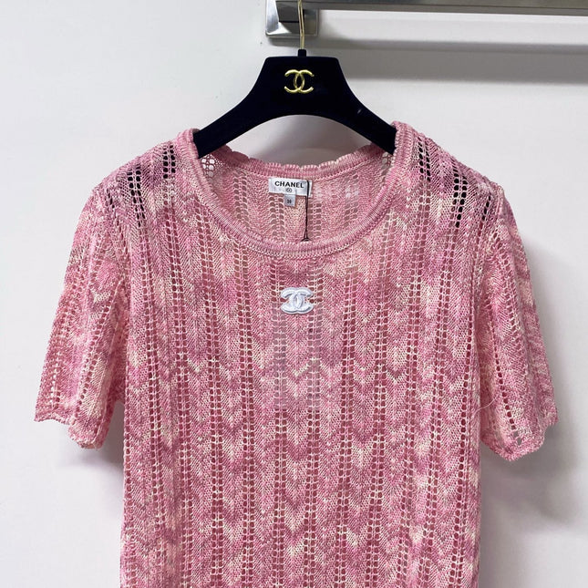 CHANEL 26S SHORT SLEEVE KNIT TOP STYLE 1234