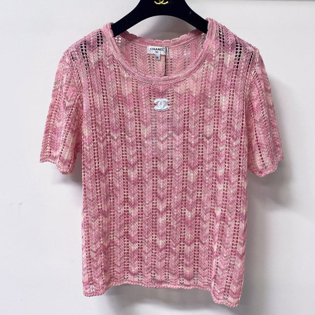 CHANEL 26S SHORT SLEEVE KNIT TOP STYLE 1234