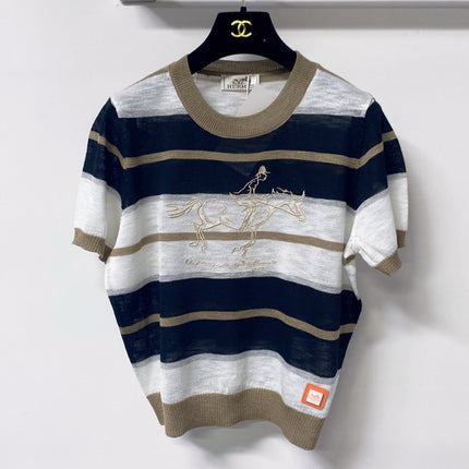 HERMES 26S SHORT-SLEEVE KNIT TOP 683