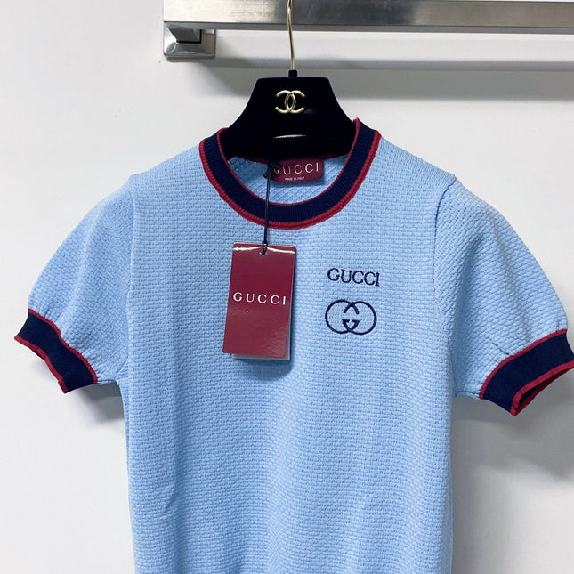 GUCCI 26S SHORT-SLEEVE KNIT TOP 433
