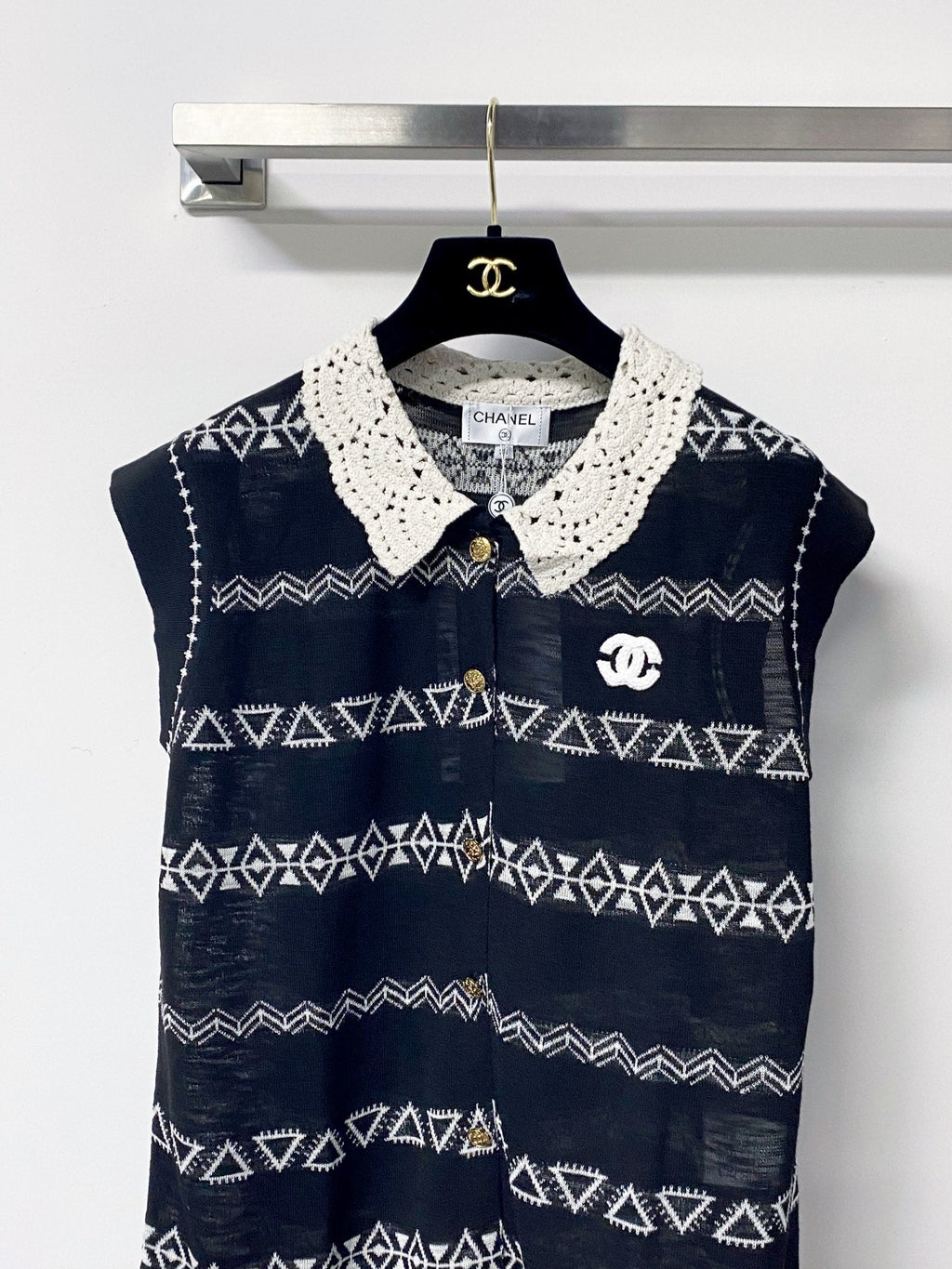 CHANEL 26S LACE-TRIM TANK TOP 1469