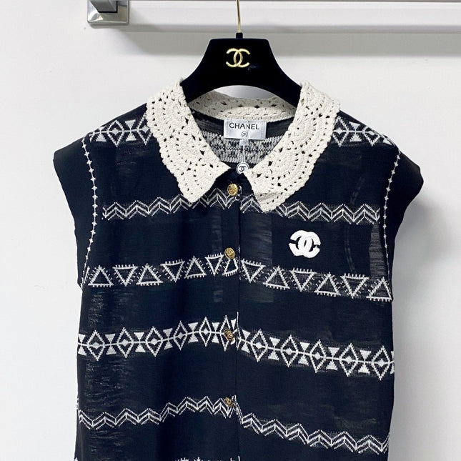 CHANEL 26S LACE-TRIM TANK TOP 1469