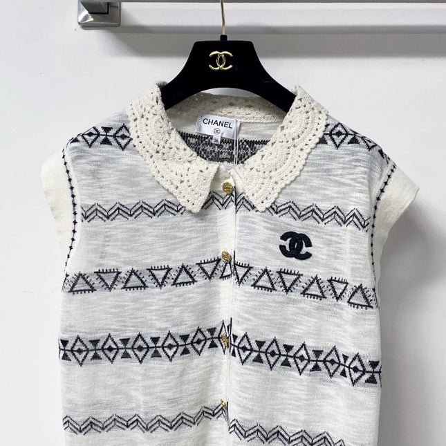 CHANEL 26S LACE-TRIM TANK TOP 1468