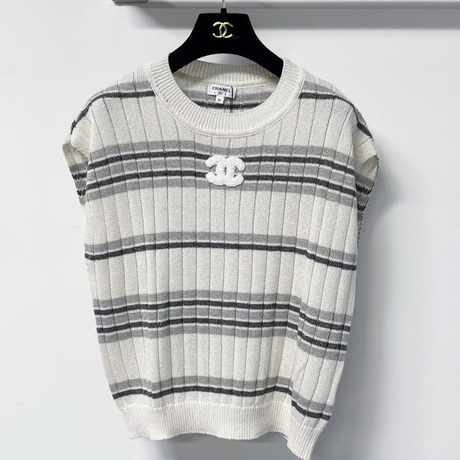 CHANEL 26S SLEEVELESS KNIT TOP 1397