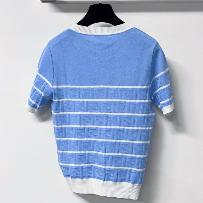 FENDI 26S SHORT-SLEEVE KNIT TOP 300