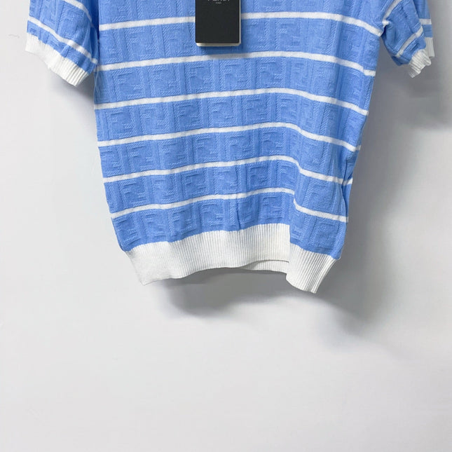 FENDI 26S SHORT-SLEEVE KNIT TOP 300