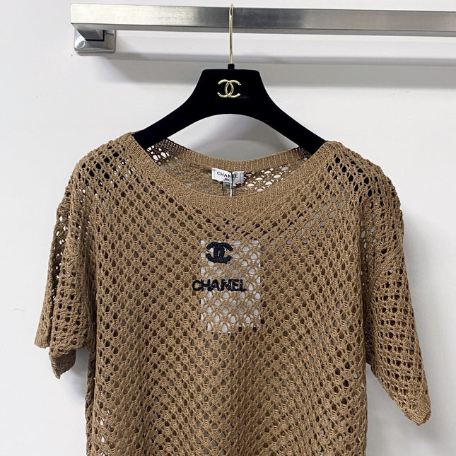 CHANEL 26S SHORT-SLEEVE KNIT TOP 1307