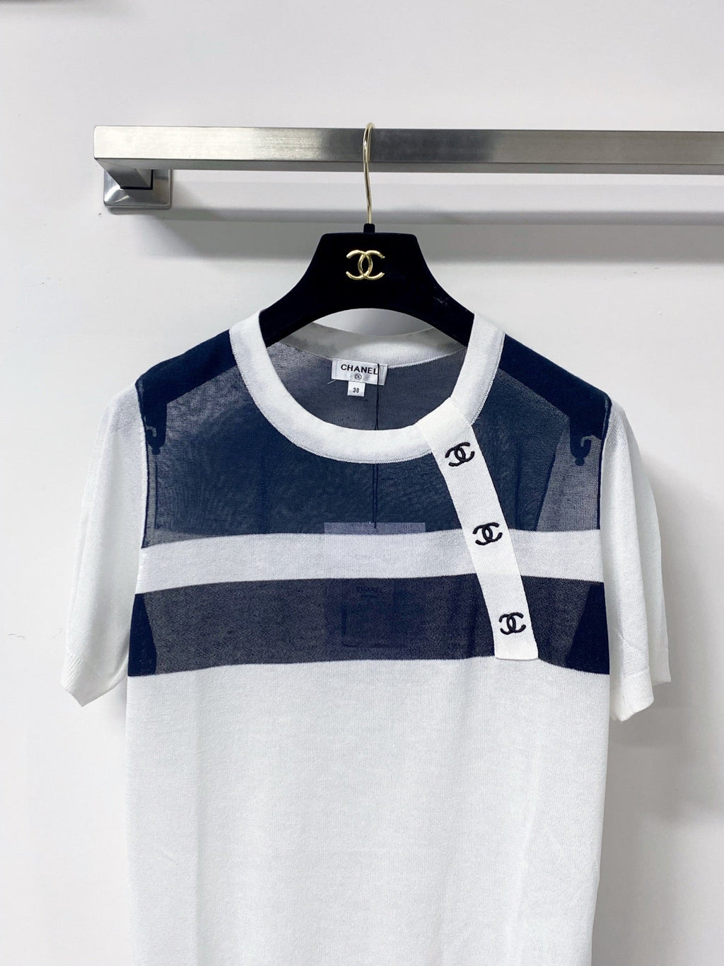CHANEL 26S SHORT-SLEEVE KNIT TOP 1299