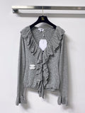 CHANEL 26S RUFFLE KNIT CARDIGAN 1309