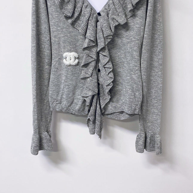 CHANEL 26S RUFFLE KNIT CARDIGAN 1309