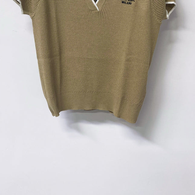 PRADA 26S SHORT-SLEEVE KNIT TOP STYLE 947
