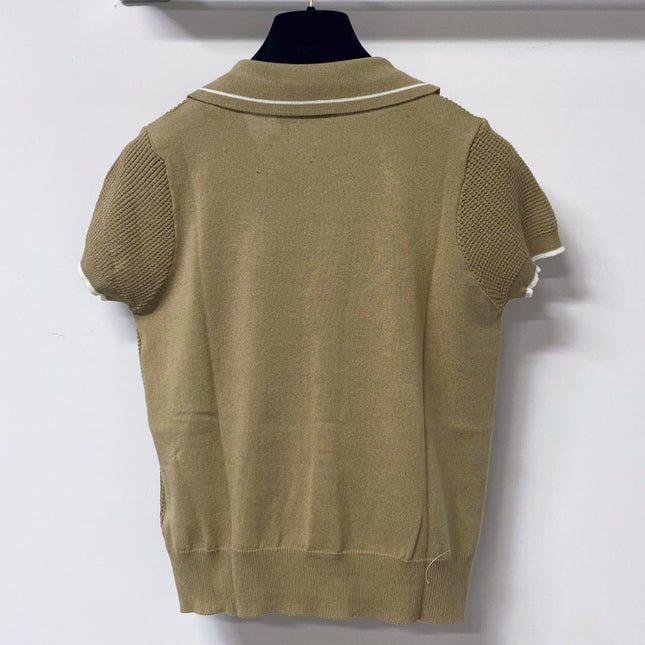 PRADA 26S SHORT-SLEEVE KNIT TOP STYLE 947
