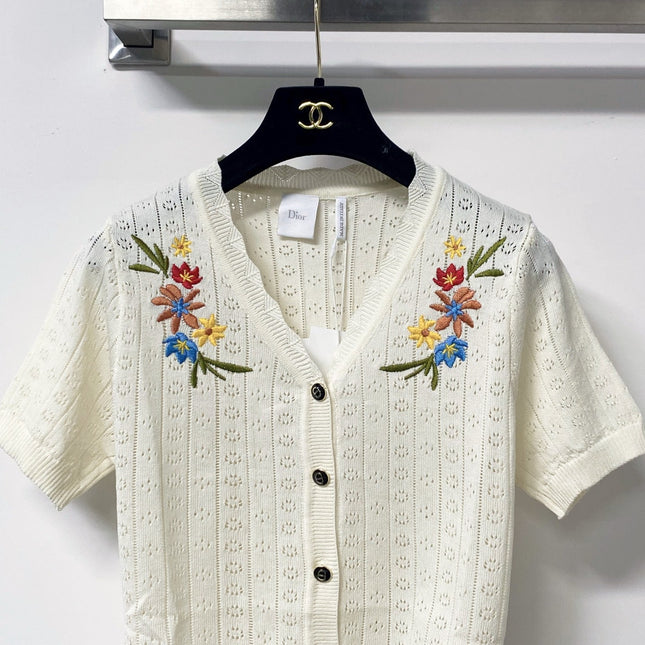 DIOR 26S SHORT-SLEEVE KNIT CARDIGAN 1299