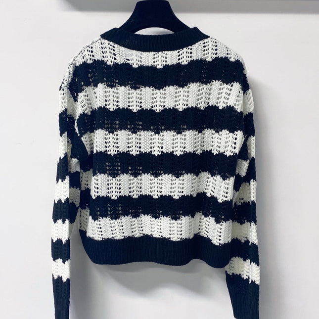 LOEWE 26S OPEN-KNIT STRIPED SWEATER 571