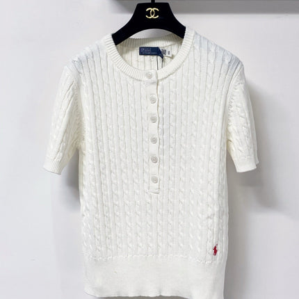 RALPH LAUREN 26S SHORT SLEEVE KNIT SWEATER 327