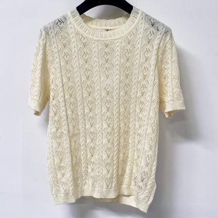 HERMES 26S SHORT-SLEEVE KNIT TOP 622