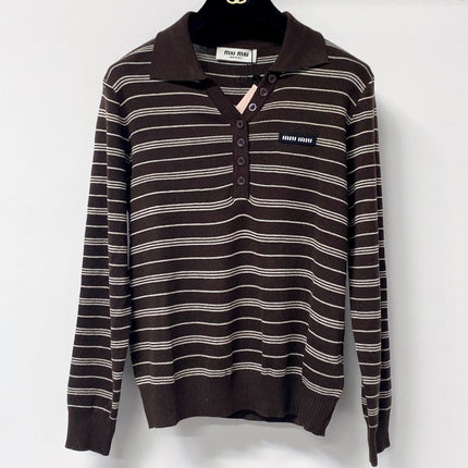 MIUMIU 26S KNIT POLO SWEATER 1465