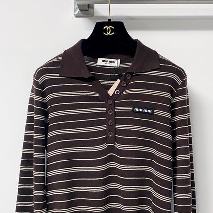 MIUMIU 26S KNIT POLO SWEATER 1465