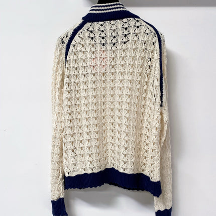 MIUMIU 26S OPEN-KNIT ZIP-UP CARDIGAN & SHORTS SET 1458