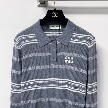 MIUMIU 26S KNIT POLO SWEATER 1469