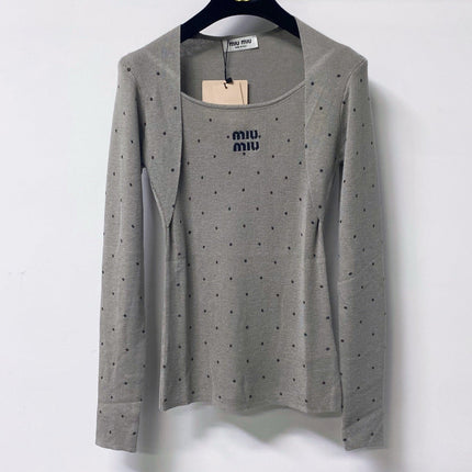 MIUMIU 26S LONG-SLEEVE KNIT TOP 1448
