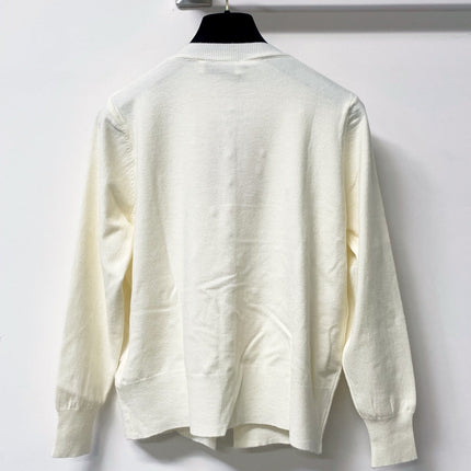 MIUMIU 26S EMBELLISHED FLORAL KNIT CARDIGAN 1449