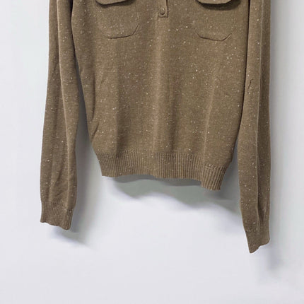 CHANEL 26S LONG SLEEVE KNIT POLO TOP 1620
