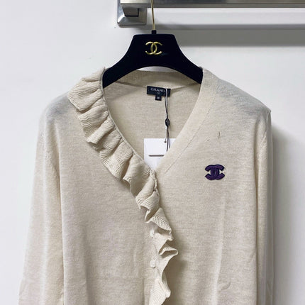 CHANEL 26S RUFFLE KNIT TOP 1618