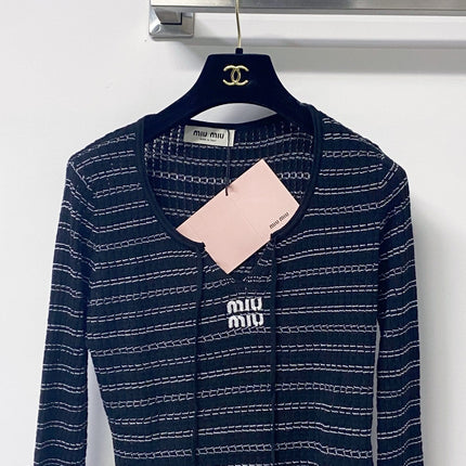 MIUMIU 26S LONG-SLEEVE KNIT TOP 1440